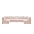 thumbnail image 2 of Meridian Furniture Jacob Pink Velvet Modular Sectional, 2 of 5