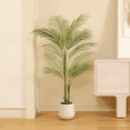 thumbnail image 2 of 5FT Artificial Palm Tree with Oval White Pot, Perfect for Indoor/Outdoor Decoration, 2 of 6