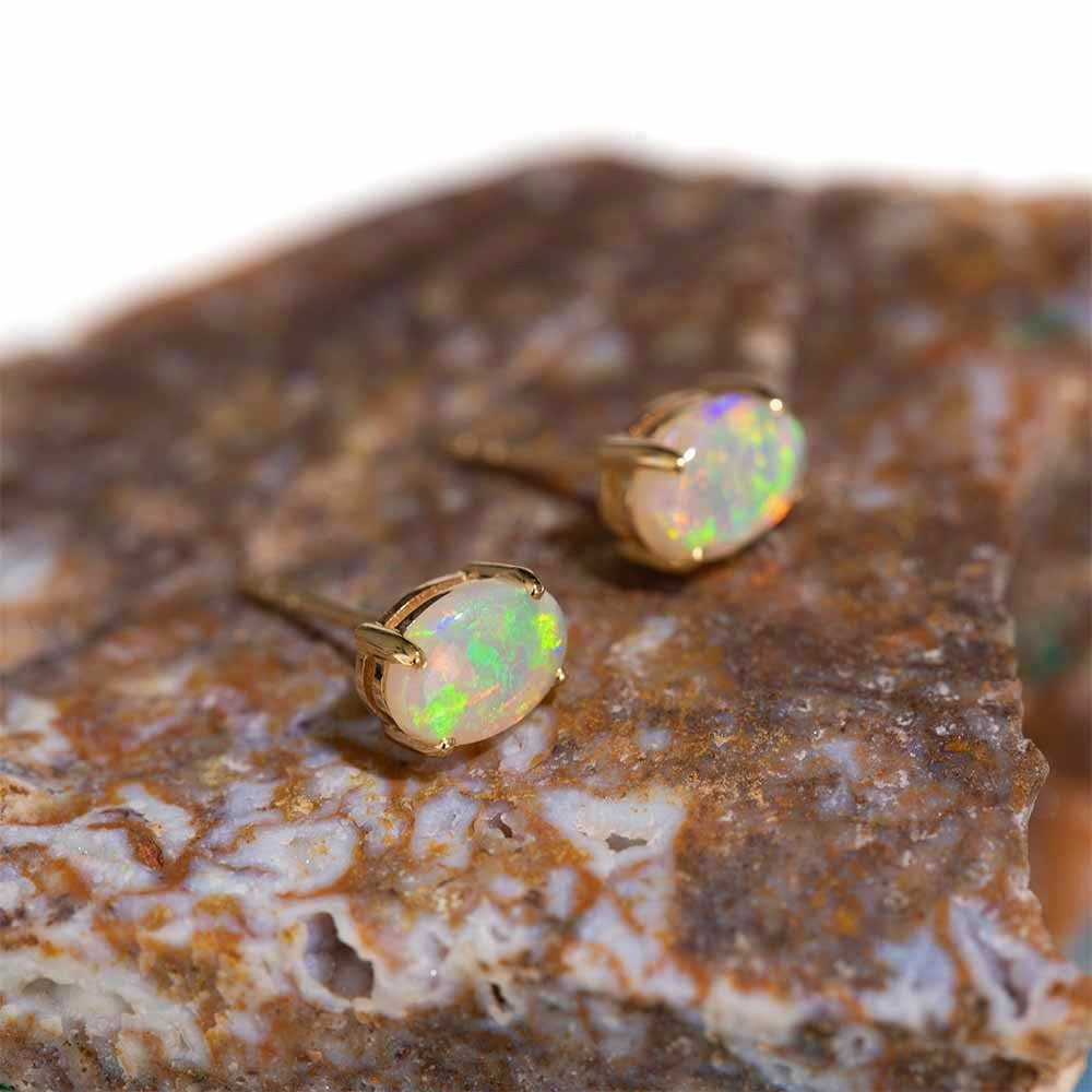 Australian Opal Direct - ROYAL DESTINY 14KT GOLD SOLID WHITE AUSTRALIAN