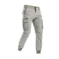 thumbnail image 5 of Men's Solid Casual Pocket Outdoor Elastic Waistbelt Jogger Drawstring Trousers Work Pants Capri Leggings For Men High Waist Short Side Pocket Leggings Mens High Waisted Men High Waist, 5 of 7