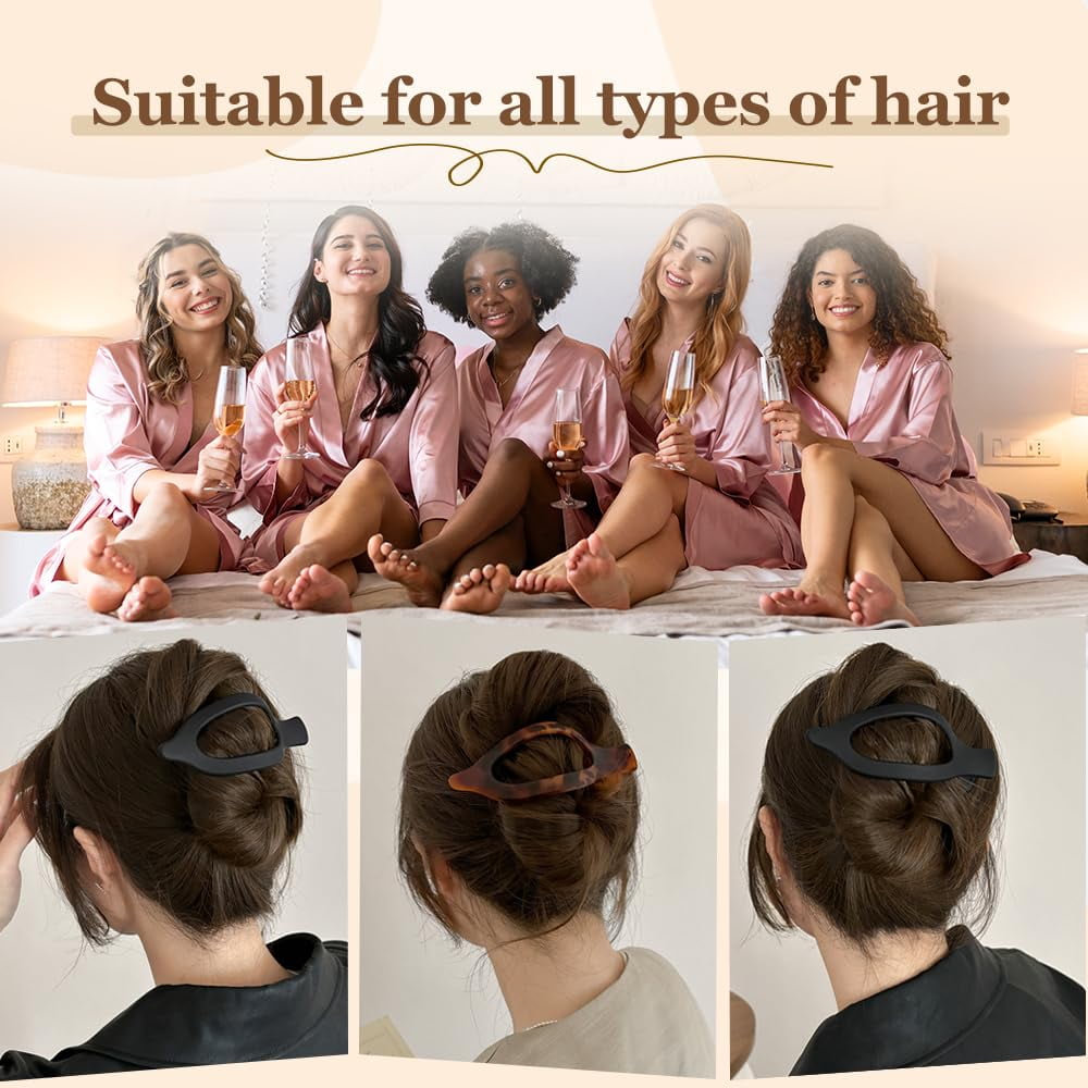 Flat Claw Clips for Women, French Flat Hair Clips for Women Hair, No-Slip Grip Hair Styling Accessories for Women Girls Daily Use (B)