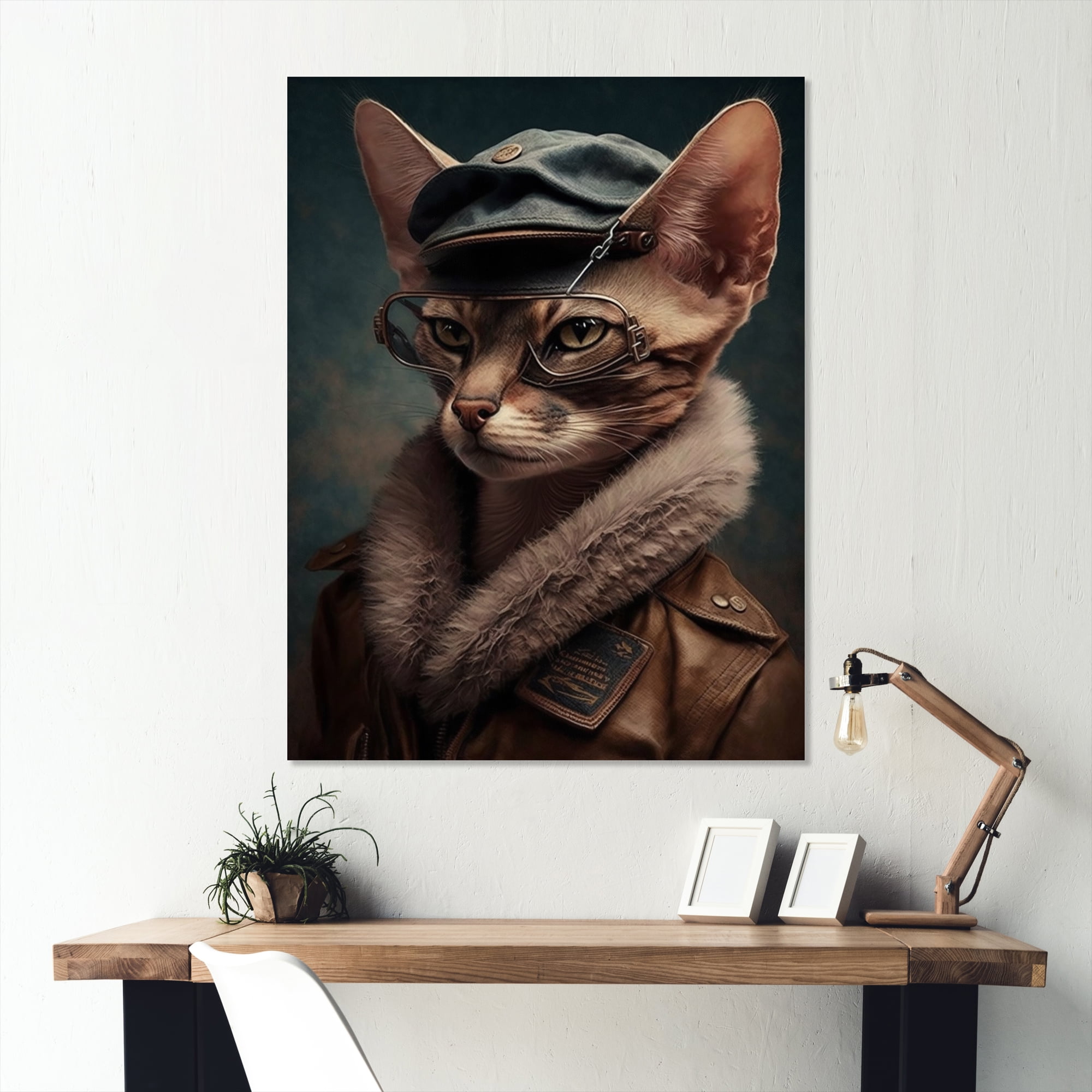 Designart Cat Wearing Clothing II Canvas Wall Art