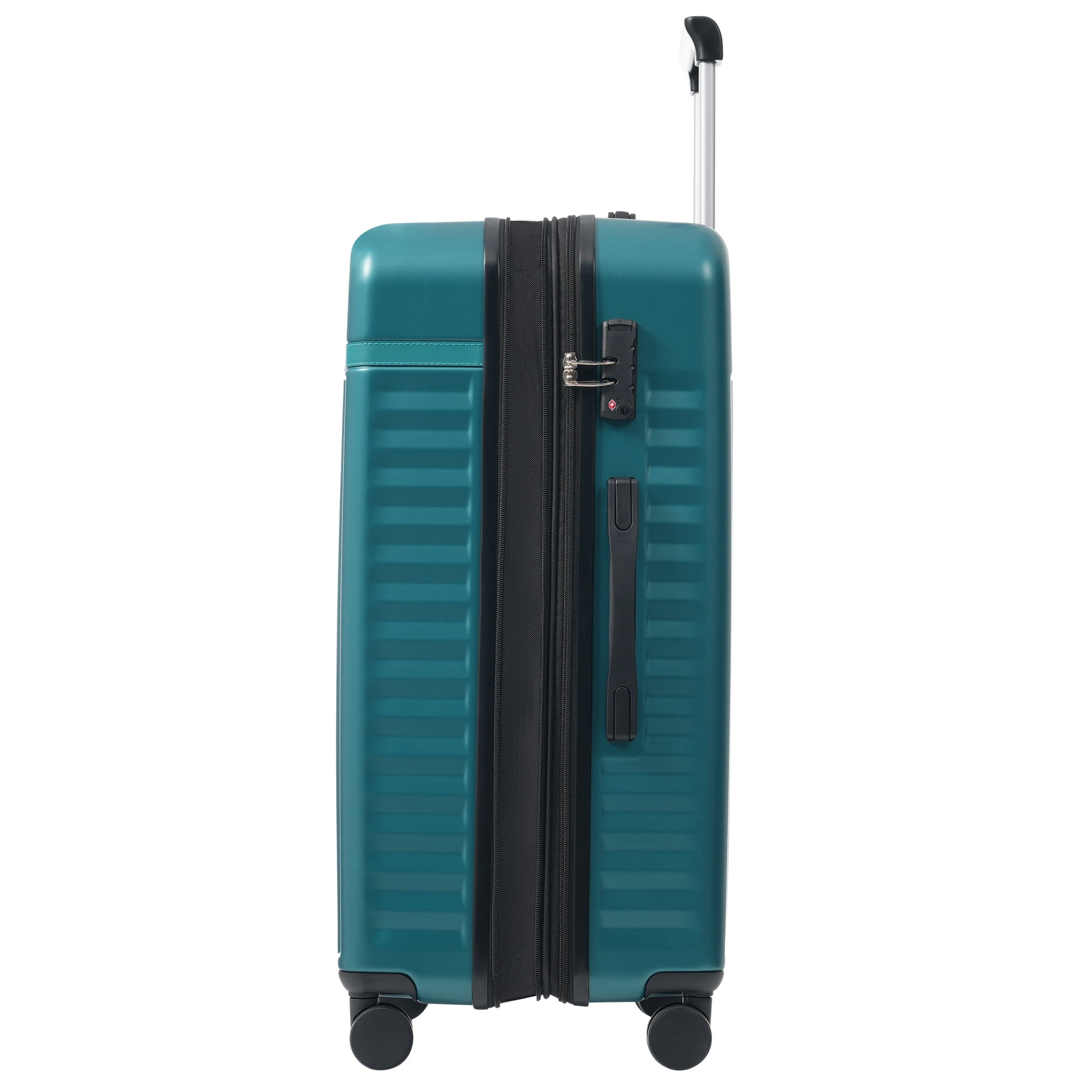 Euroco Luggage Sets 5 Piece,Hardside Expandable Suitcase with 2 Travel Bags,Spinner Wheels and TSA Lock,Lightweight Carry on Luggage for Women Men(20"+24"+28"),Dark Green