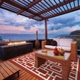 thumbnail image 3 of 4' X 6' Red Geometric Stain Resistant Indoor Outdoor Area Rug - 6' x 7', 3 of 4