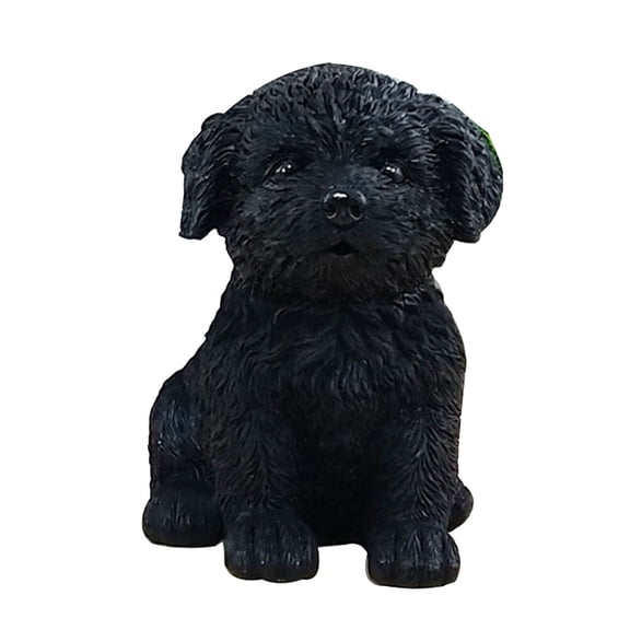 1pc Resin Dog Statue Ornament Dog Figurine Adornment Art Designed Decoration