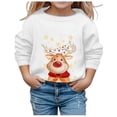thumbnail image 1 of HNMKIU Sweatshirts Col Rond Filles Automne et Hiver Imprimé de Noël Col Rond Manches Longues Décontracté Sans Capuche, 1 of 4