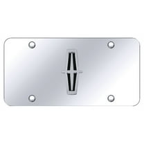Au-TOMOTIVE GOLD Lincoln Chrome/Black Logo on Chrome Plate
