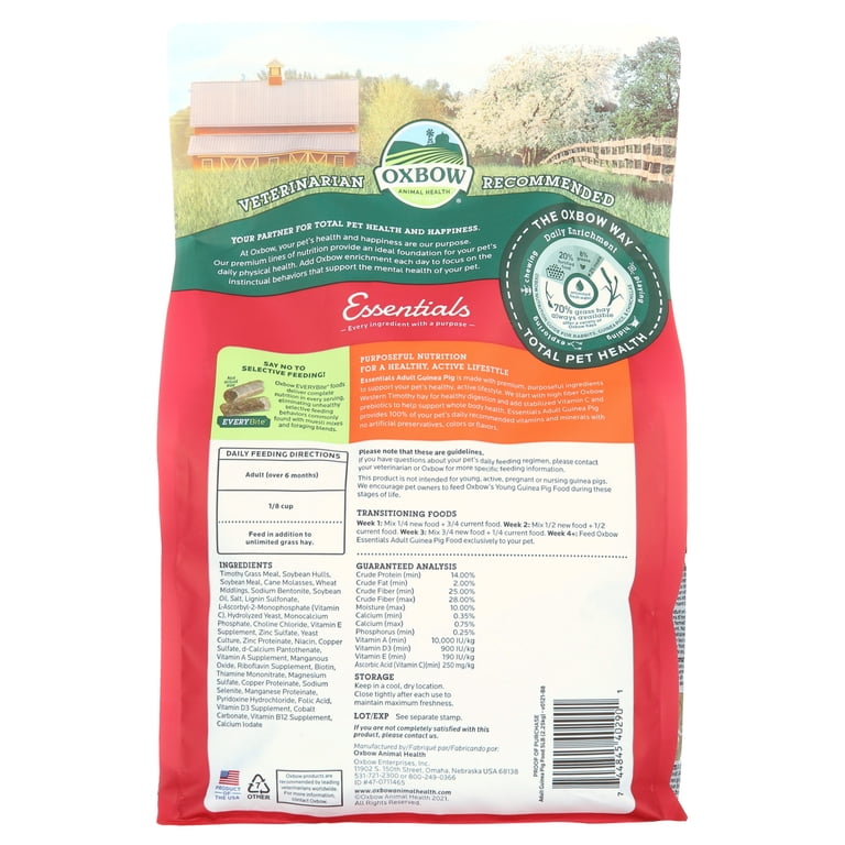 Oxbow Essentials Adult Guinea Pig Pellets, 5 lb photo 6