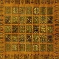 thumbnail image 1 of Ahgly Company Machine Washable Indoor Square Abstract Yellow Modern Area Rugs, 8' Square, 1 of 4