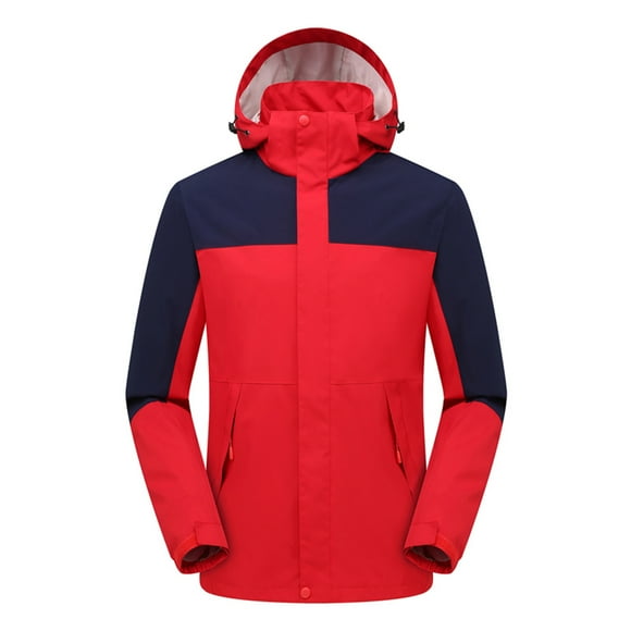 Pisexur Women's Winter Coat Waterproof Rain Jacket Lightweight Outdoor Windbreaker Rain Coat Shell for Hiking, Travel