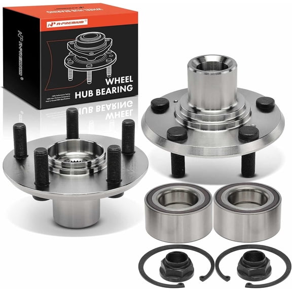 A-Premium 2 x Front Wheel Bearing and Wheel Hub Kit with Nut & 5-Lug Compatible with Honda Odyssey 2005-2010