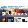 thumbnail image 3 of AMIR Alarm Clock, Silent Non Ticking Clock Travel Alarm Clock with Snooze & Light Alarm Clock for Bedroom Bedside Kids Elderly Black, 3 of 11