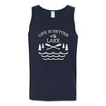 thumbnail image 2 of Wild Bobby, Life Is Better At The Lake, Men Graphic Tank Top, Navy, XX-Large, 2 of 4