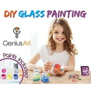 Genius Art DIY Glass Painting - Arts and Crafts Kit for Girls and Boys - Gifts for 5 6 7 8 9 10 11 12 Year Old Girl - Hottest Toys for Christmas 2019