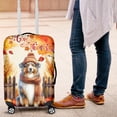 thumbnail image 4 of Happy Thanksgiving Australian Shepherd Give Thanks Fall Beanie Scarf Welcome Travel Luggage Cover Aussie Dog Lover Gifts Suitcase Dust Protective Decor - 00020, 4 of 5