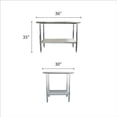 thumbnail image 2 of 30" x 36" x 35", 430 stainless steel worktable, flat top, comes in set, 2 of 2