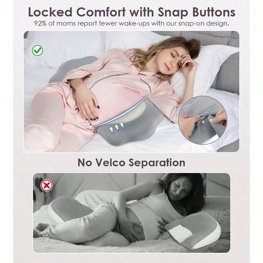 Pregnancy Pillows for Sleeping Memory Foam Maternity Pillow port for Back Belly HIPS Adjustable Travel Wedge Pillow for Pregnant Women Side Spleeping Pregnant Pillows with case