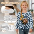 thumbnail image 6 of Xoenoiee Highland Cattle Sunflower Print Girls Long Sleeve Shirts Soft T-Shirts Crewneck Basic Tees Tie Knot Boho Shirt Blouses for Kids Teen Girls Tops Clothes, 9-10 Year, 6 of 7