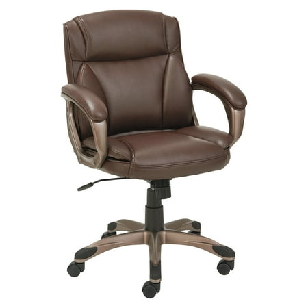 Alera 5000 Series - Alera Veon Series Low-Back Leather Task Chair w/Coil Spring Cushion, Brown