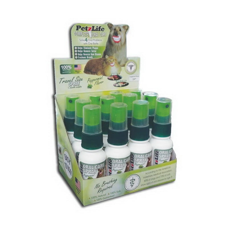 PetzLife 000620 Complete Oral Care Peppermint Spray, 1 Oz