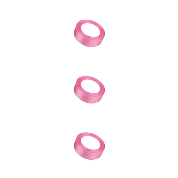 Toystoory Cinta de papel de regalo Accesorios para manualidades de bricolaje Tela Cintas de poliéster Rosa rosa 79 Type1 NO1