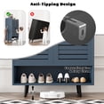 thumbnail image 6 of Bel Ark Shoe Cabinet with Doors,7-Tier Modern Shoe Storage Cabinet with Adjustable Shelves,for Entryway Front Door Hallway Living Room,Blue, 6 of 9