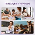 thumbnail image 3 of Gloryang Inkless Portable Printer for Travel, Wireless Thermal Printer Supports 8.5 x 11 Inch US Letter Size, Bluetooth Machine Includes Carry Case and 3 Rolls of Thermal Paper Kit, Purple, 3 of 8