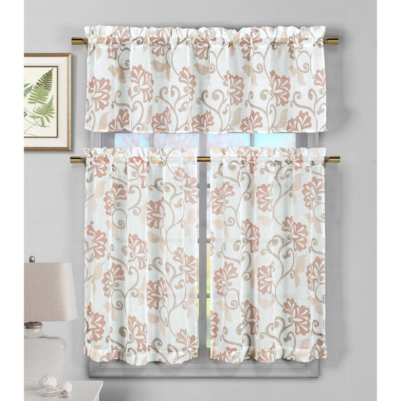 Rivietta Faux Linen Kitchen Curtain