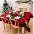 thumbnail image 2 of Mantel rectangular de Navidad, estilo fiesta, manteles impresos en 3D, impermeables, a prueba de manchas, a prueba de aceite, lavables para decoración de fiestas, hogar, jardín, picnic (C), 2 of 3