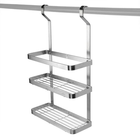 Sortwise Spice Rack Wall Mount Kitchen Rack 2 Tier Stainless