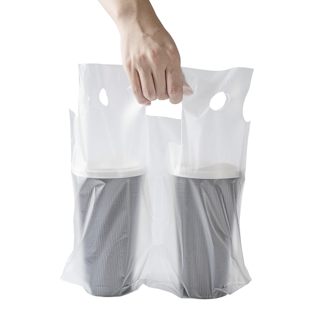 Bag Tek 17 oz Rectangle Clear Plastic Drink Pouch - Double Zipper - 5 x 9  - 100 count box