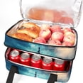 thumbnail image 5 of Independence Day Double Layered Insulated and Refrigerated Lunch Bag with Two Compartments, Large Capacity, and Handheld Carry - 7.1x11.4x16.1 Inches, 5 of 6