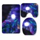 thumbnail image 1 of Juego de 3 alfombras de baño ABPHQTO paisaje del norte lobo aullando aurora boreal, 1 of 1