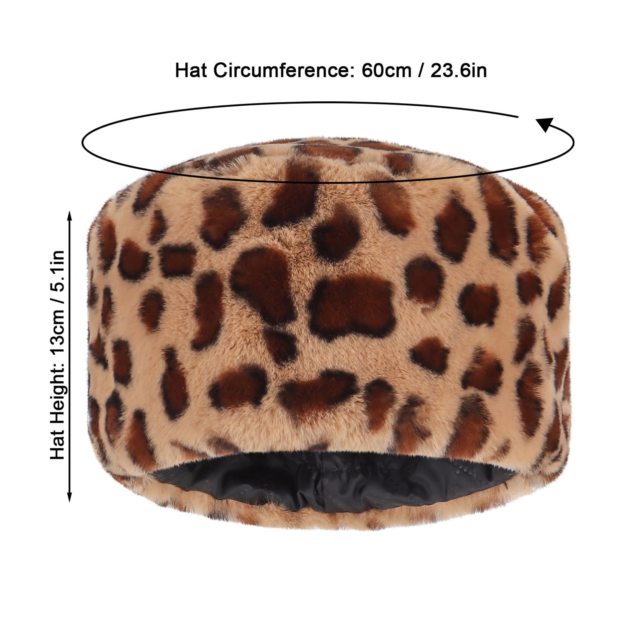 Gustave Women's Leopard Print Faux Fur Cossack Russian Style Warm