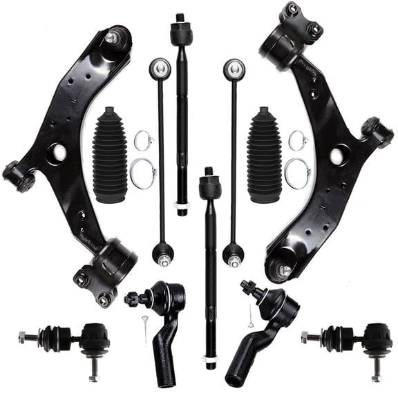JWCARO 12PCS Front Suspension Kit Fits 2004-2009 for Mazda 3 K620040,K620041,EV800024,K80235,ES800025,ES800026,K80867,BOOT