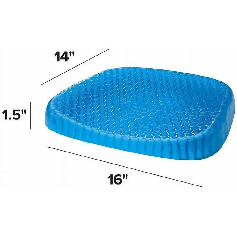 Gel Seat Cushion, Office Chair Seat Cushion with Non-Slip Cover Breathable Honeycomb Pain Relief Sciatica Egg Crate Cushion for Office Chair Car
