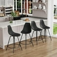 thumbnail image 3 of Andeworld Bar Stools Set of 4 Swivel Bar Stool Counter Height Stools Barstools with Plastic Backs & Metal Base (Swivel 24 inch, Black), 3 of 18