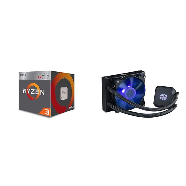 Amd Ryzen 3 30g 4 Core Unlocked Desktop Processor With Radeon Graphics And Cooler Master Masterliquid Lc1e Rgb All In One Cpu Liquid Cooler With Dual Chamber Pump Latest Intel Amd Support Walmart Com Walmart Com