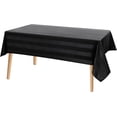 thumbnail image 2 of TRAHOO-Black Striped Rectangular Tablecloth- 54 x 108 Inches,Washable Polyester Waterproof,Stainproof and Spillproof Table Clothes for Banquet,Party,Dining Room and Outdoor Picnic Table Cover, 2 of 4
