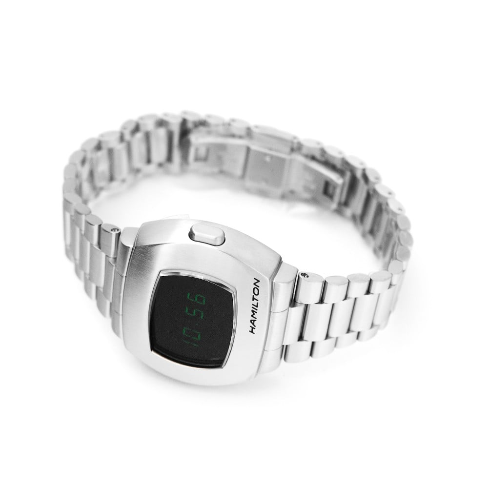 Hamilton Men's Stainless Steel PSR DIGITAL QUARTZ Black Dial Hamilton Men's Stainless Steel PSR DIGITAL QUARTZ Black Dial