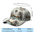 thumbnail image 5 of Tropical Adjustable Snapback Hat - Minimalist Unisex Baseball Cap for Sports, Camping & Beachwear - Inspired by Coastal Paradise, 5 of 7