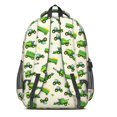 thumbnail image 3 of Tractor and Trailers Cream Pattern Backpack for School, Cute School Bag with Adjustable Shoulder Straps and Padded Back, 16.9"x12.6"x5.9", 3 of 5