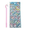 Unicorn Pen & Sticker Sheet Fusion Kawaii Exclusive -1 Set Per Order- (Blue)