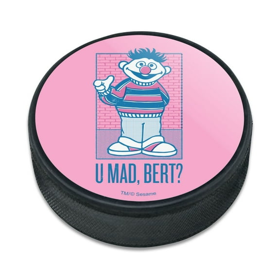 Sesame Street Ernie U Mad, Bert? Ice Hockey Puck