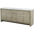 thumbnail image 3 of Lexora Home Lafarre 80" Double Quartz Top Bathroom Vanity in Rustic Acacia, 3 of 12