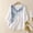*White, variant on ClodeEU Women's Vintage Embroidered Lace Trim Elbow Sleeve Crop Top,Loose Fit Casual Blouse Orange,Womens Plus XXL