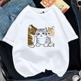 thumbnail image 7 of Kawaii Cat Women Print Funny T-shirt Girl Animal Y2K Fashion 90S Print Tops Tee Gril Black White Clothes Drop Ship, 7 of 7