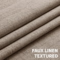thumbnail image 3 of Cortinas de ventana CUCRAF, 100% opacas, lino sintético, 214 x 213 cm, color caqui claro, 3 of 7