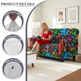thumbnail image 6 of SCRAWLGOD Rainbow Paw Print Recliner Loveseat Slipcovers for Living Room Stretch 6 Piece Reclining Cover with Pocket Anti Scratch Recliner Cover, 6 of 8