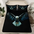 thumbnail image 2 of jejeloiu Black Eagle Twin Sheet Sets,Wild Animal Bedding For Bots Kids 3 Pieces, 2 of 7